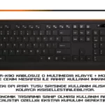 Turbox Eidolon TR-K90 USB Kablosuz Siyah Multimedya Standart Q Klavye ve Mouse Set
