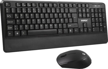 Everest KM-6176 Offical Siyah Kablosuz Combo Q Multimedia Klavye + Mouse Set